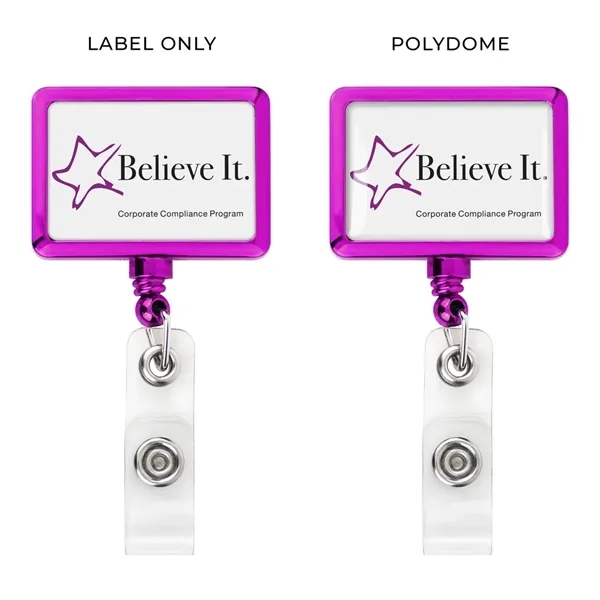 Color Chrome JUMBO Rectangle retractable badge reel in color chrome, bull... from ASI 49470 DEVARA