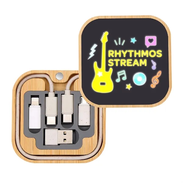 Square 15W wireless charger with a light up logo attached to... from ASI 90859 Tempo Industries Inc / Tempo Tempoline