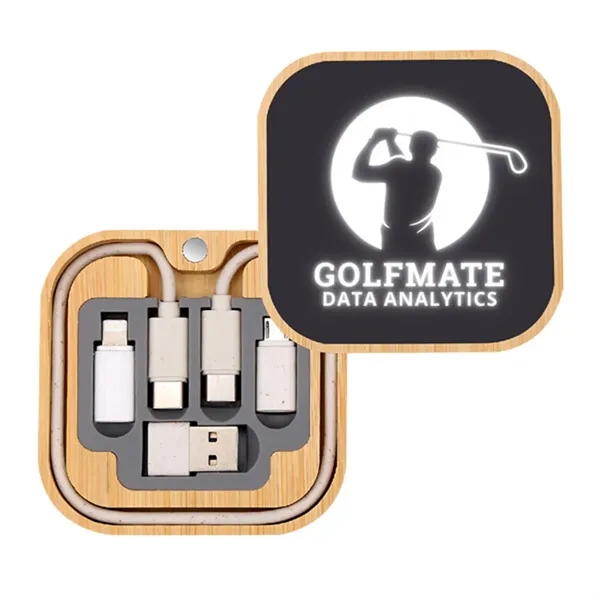 Square 15W wireless charger with a light up logo attached to... from ASI 90859 Tempo Industries Inc / Tempo Tempoline
