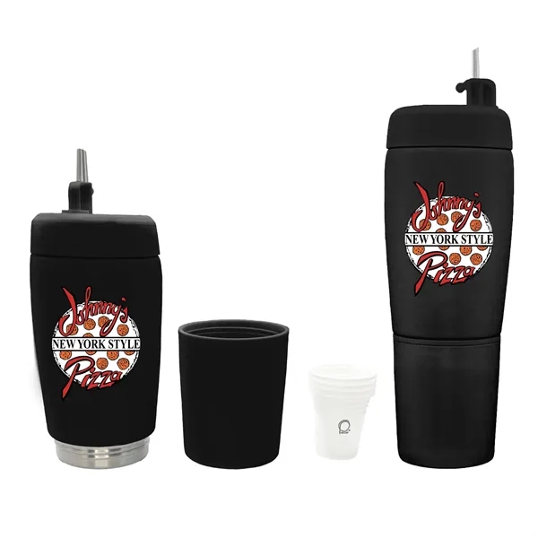 Portable 20 oz flask with pour spout, leak-proof lid, and four... from ASI 38120 Ball Pro / Diversified Quality Kitchenware