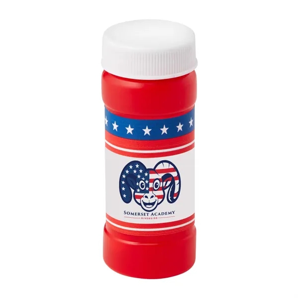 2 ounce bottle of bubbles with patriotic themed digitally printed label.... from ASI 63549 Jornik Manufacturing Corp / Jornik