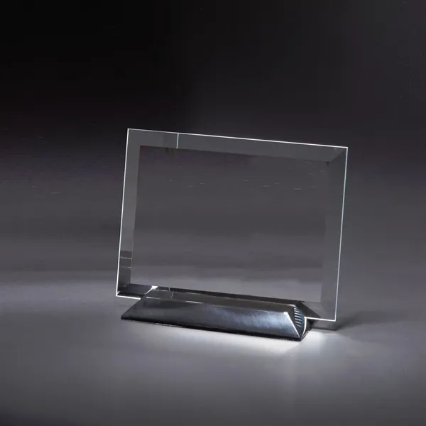 4" x 6" x 3" glass award with horizontal orientation, beveled... from ASI 68507 The Magnet Group / Benchmark Crystal & Clocks