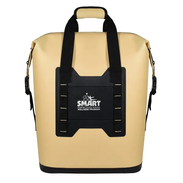 Backpack cooler with straps, top side handle, loops, insulation, and zipper.... from ASI 68507 The Magnet Group / The Bag Factory®