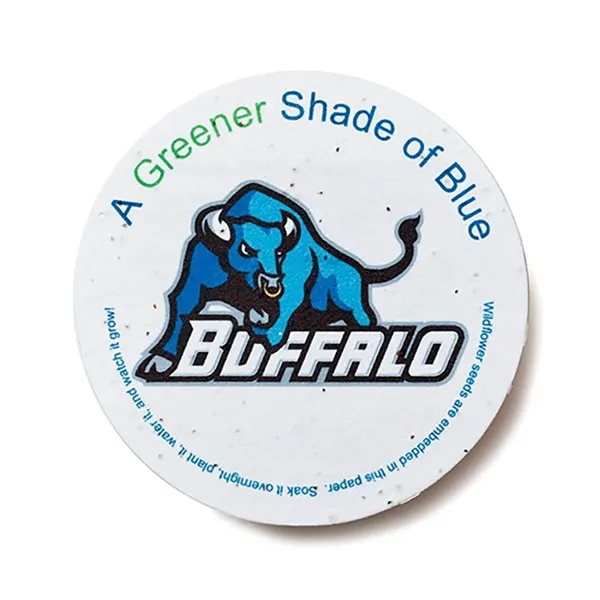 Seed paper coaster, 3.875" circle... from ASI 40646 Bloomin Promotions / Bloomin' Promotions™