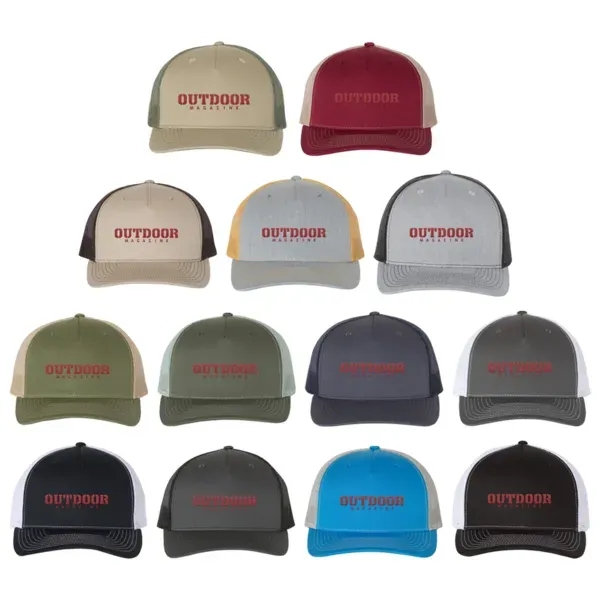 Snapback trucker hat with a five-panel design.... from ASI 88060 Snugz/USA Inc