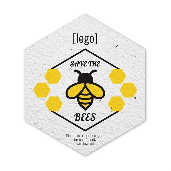 Seed Paper Coaster, Hexagon.... from ASI 40646 Bloomin Promotions / Bloomin' Promotions™