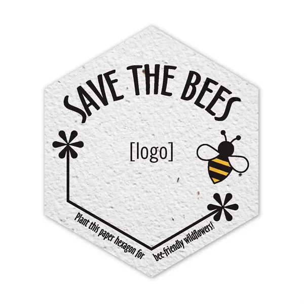Seed Paper Coaster, Hexagon.... from ASI 40646 Bloomin Promotions / Bloomin' Promotions™