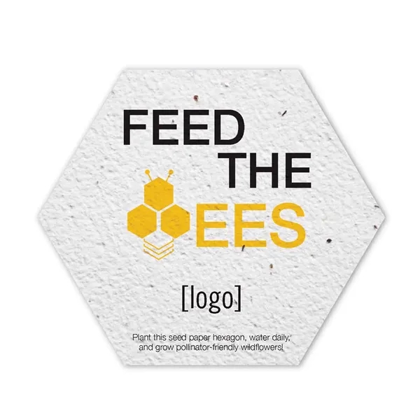 Seed Paper Coaster, Hexagon.... from ASI 40646 Bloomin Promotions / Bloomin' Promotions™