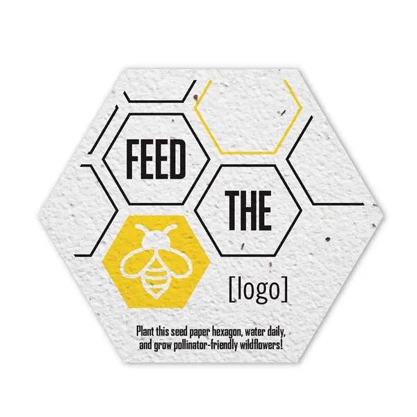 Seed Paper Coaster, Hexagon.... from ASI 40646 Bloomin Promotions / Bloomin' Promotions™