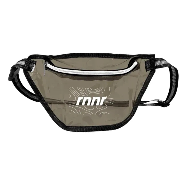 12" x 6.5" x 3.75" transparent waist pack with a two-tone... from ASI 88060 Snugz/USA Inc