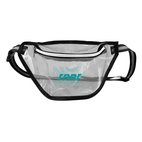 12" x 6.5" x 3.75" transparent waist pack with a two-tone... from ASI 88060 Snugz/USA Inc