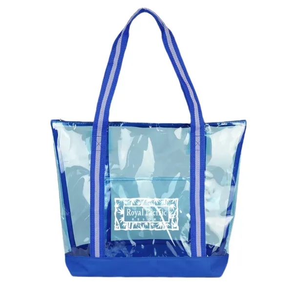 14" x 18" x 4.5" tote bag with clear body, black... from ASI 88060 Snugz/USA Inc
