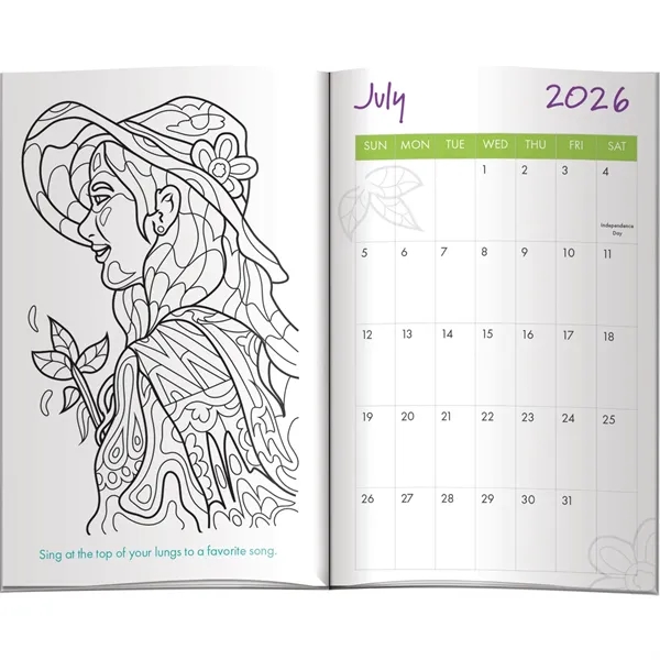 Pocket Calendar - 2026 Reducing Stress Color Comfort.... from ASI 54100 Fields Manufacturing Inc / Better Life Line
