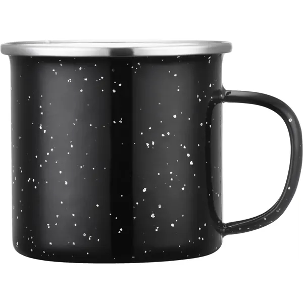 This enamel mug with a stainless steel rim is durable and... from ASI 55675 Galaxy Balloons Inc