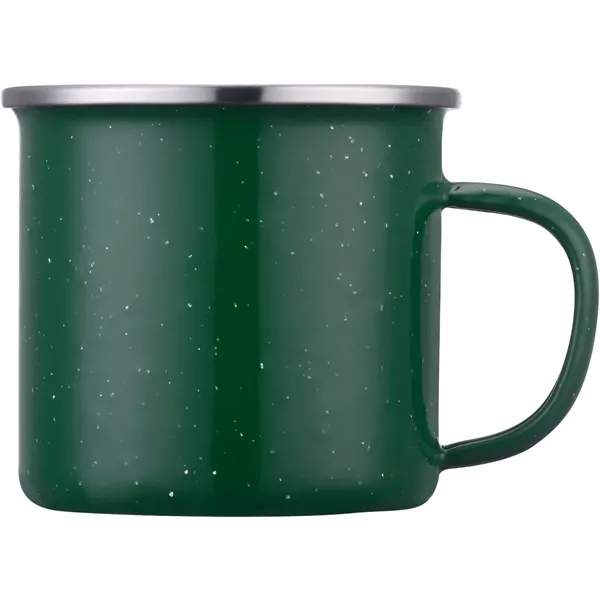 This enamel mug with a stainless steel rim is durable and... from ASI 55675 Galaxy Balloons Inc