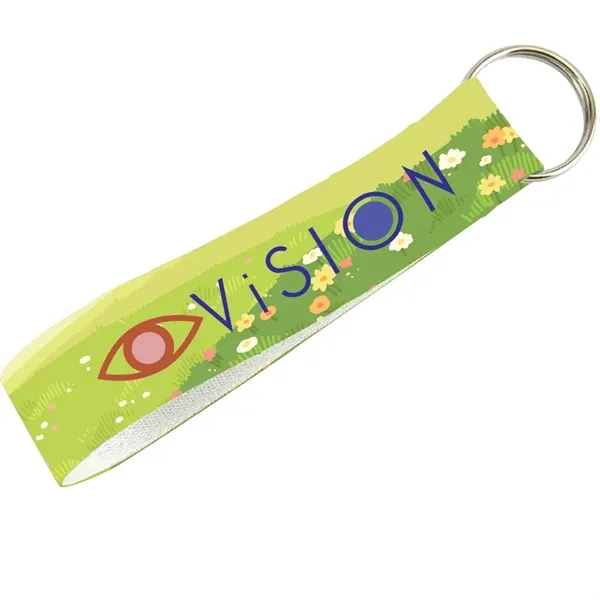 4" x 0.75" recycled polyester wrist lanyard with keyring.... from ASI 39552 BEL Promo