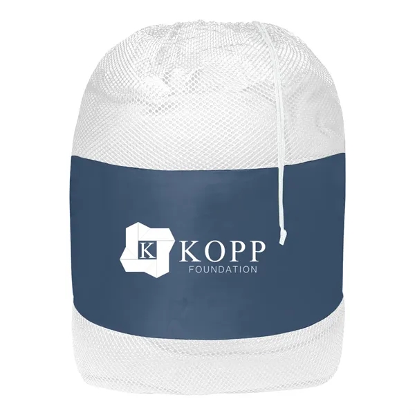 Laundry bag made of 210 Denier Polyester with soft nylon mesh... from ASI 61125 Hit Promotional Products / Hit®