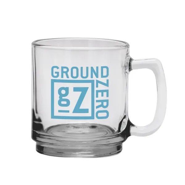 9 oz. glass coffee mug with handle. Versatile enough for coffee,... from ASI 88060 Snugz/USA Inc