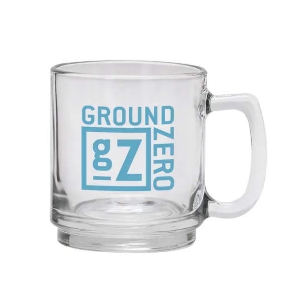 9 oz. glass coffee mug with handle. Versatile enough for coffee,... from ASI 88060 Snugz/USA Inc