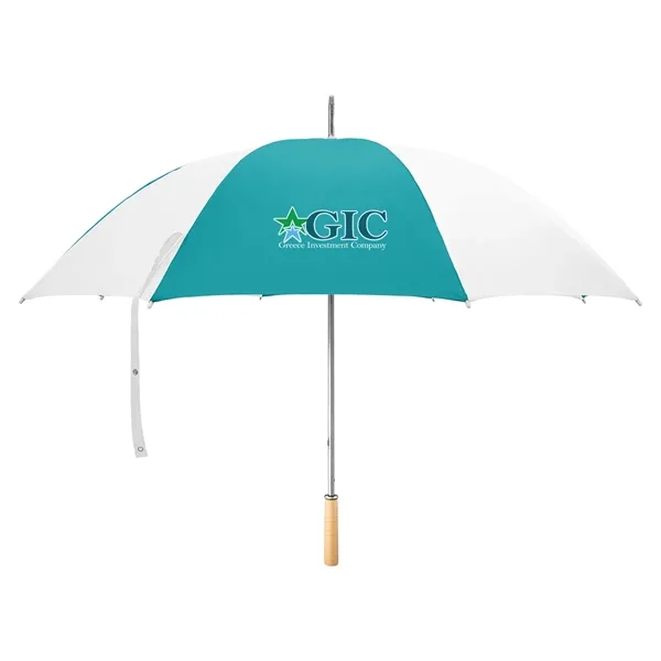 Golf umbrella with metal shaft and wood handle.... from ASI 61125 Hit Promotional Products / Hit®