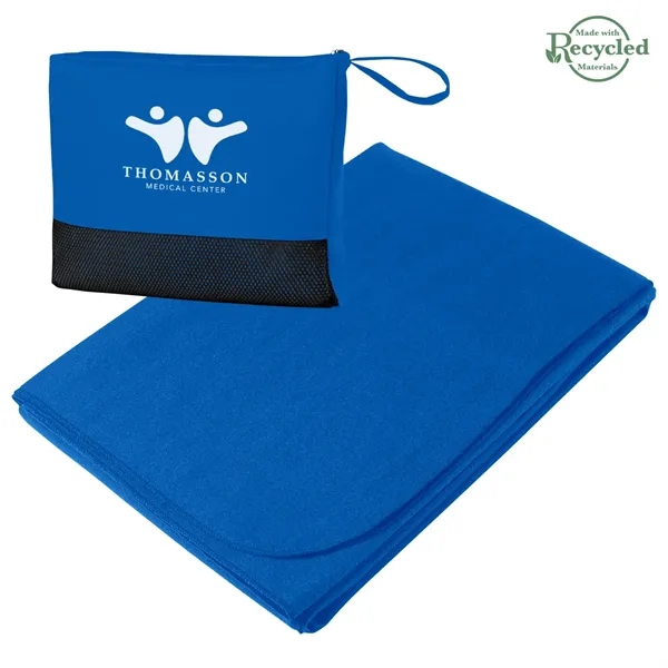 Large 47" x 60" travel blanket made of 100% polyester.... from ASI 61125 Hit Promotional Products / Hit®