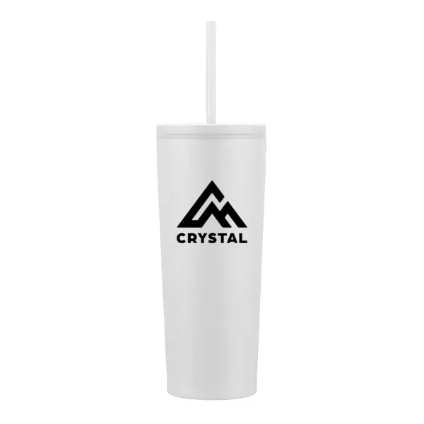 24 oz. stainless steel tumbler with double-wall design, screw-on lid and... from ASI 88060 Snugz/USA Inc