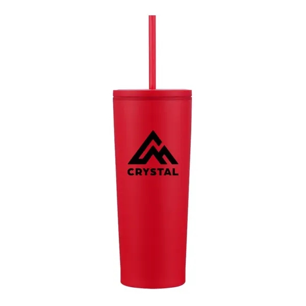 24 oz. stainless steel tumbler with double-wall design, screw-on lid and... from ASI 88060 Snugz/USA Inc