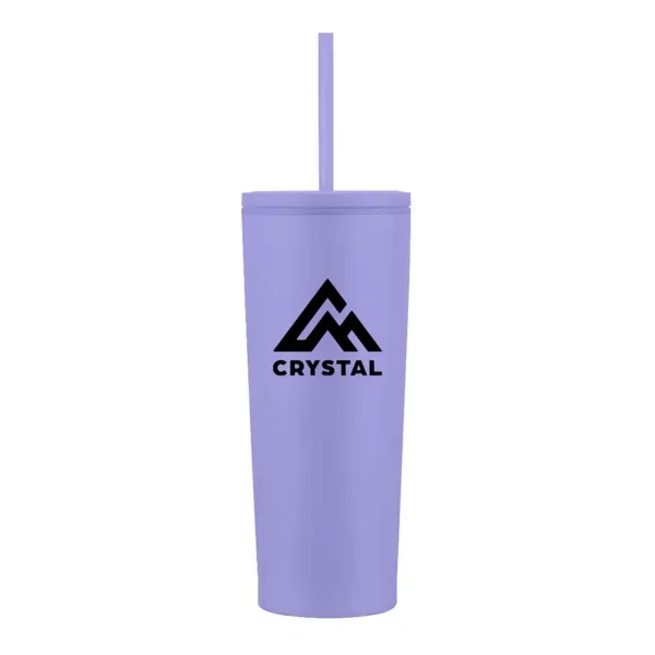 24 oz. stainless steel tumbler with double-wall design, screw-on lid and... from ASI 88060 Snugz/USA Inc