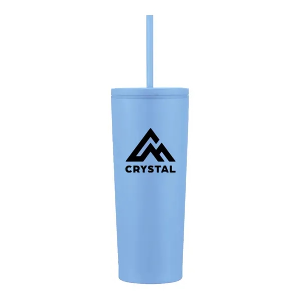 24 oz. stainless steel tumbler with double-wall design, screw-on lid and... from ASI 88060 Snugz/USA Inc