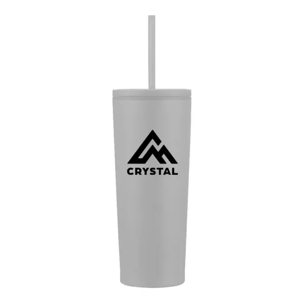 24 oz. stainless steel tumbler with double-wall design, screw-on lid and... from ASI 88060 Snugz/USA Inc
