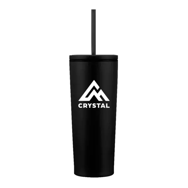 24 oz. stainless steel tumbler with double-wall design, screw-on lid and... from ASI 88060 Snugz/USA Inc