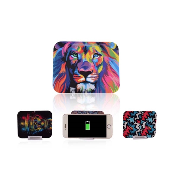 Multi-function wireless charger and phone stand with customization options.... from ASI 37218 Athena Promo (tm)