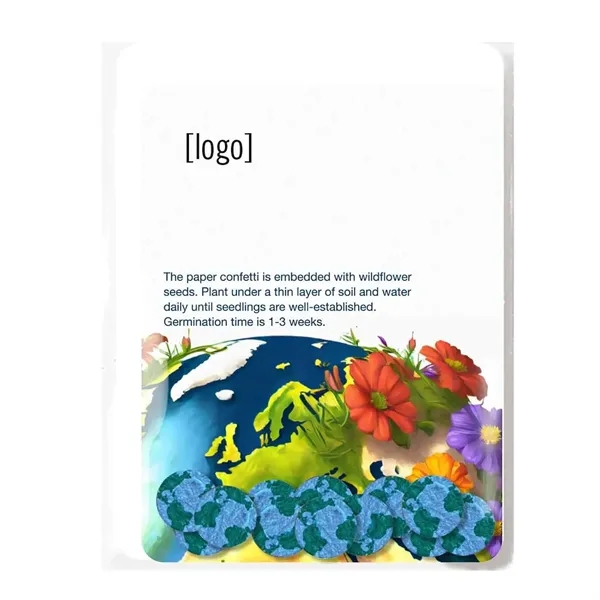 Gift pack features a recycled info card and plantable piece of... from ASI 40646 Bloomin Promotions / Bloomin' Promotions™