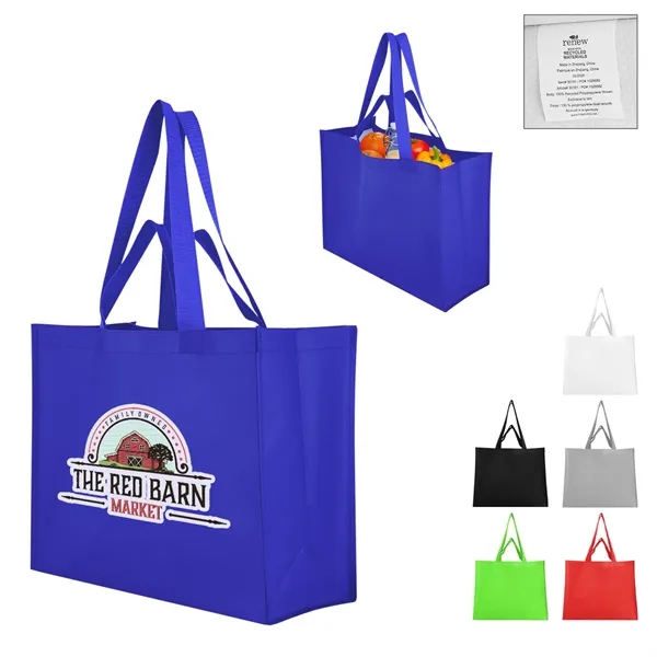 12.5" x 16" non-woven, matte laminated recycled shopping tote bag with... from ASI 61125 Hit Promotional Products / Hit®