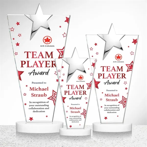 Mantella Chrome Star VividPrint™ Award - White... from ASI 84592 St Regis Group / St Regis