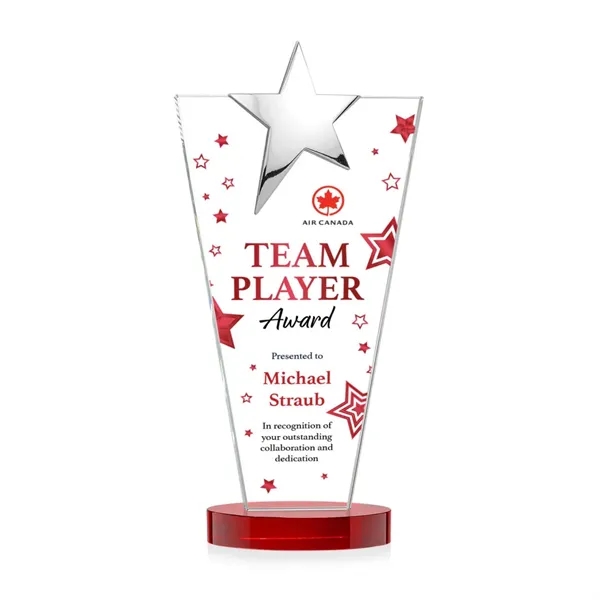 Mantella Chrome Star VividPrint™ Award - Red... from ASI 84592 St Regis Group / St Regis