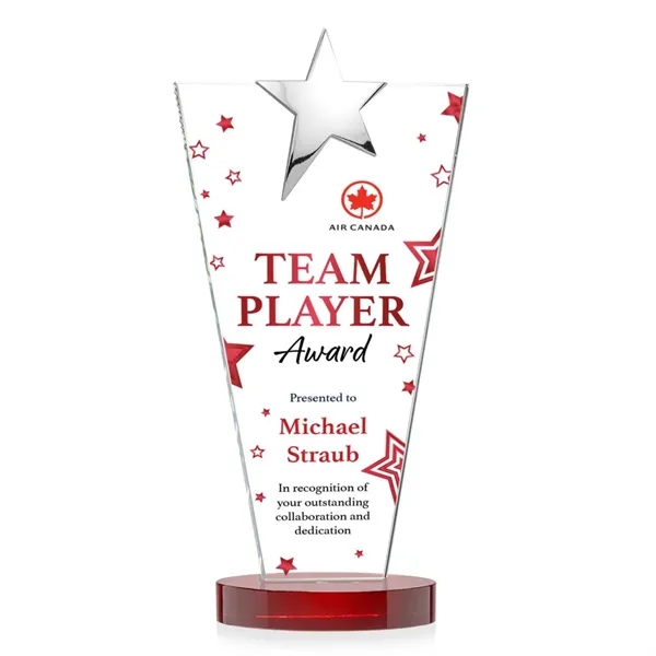 Mantella Chrome Star VividPrint™ Award - Red... from ASI 84592 St Regis Group / St Regis