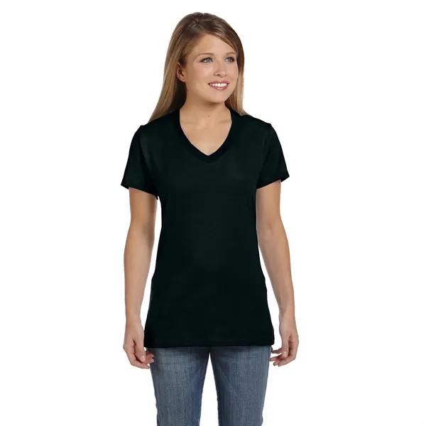 Hanes Ladies 4.5 oz.. 100% Ringspun Cotton V-Neck T-Shirt... from ASI 30208 A P Specialties / AP Specialties