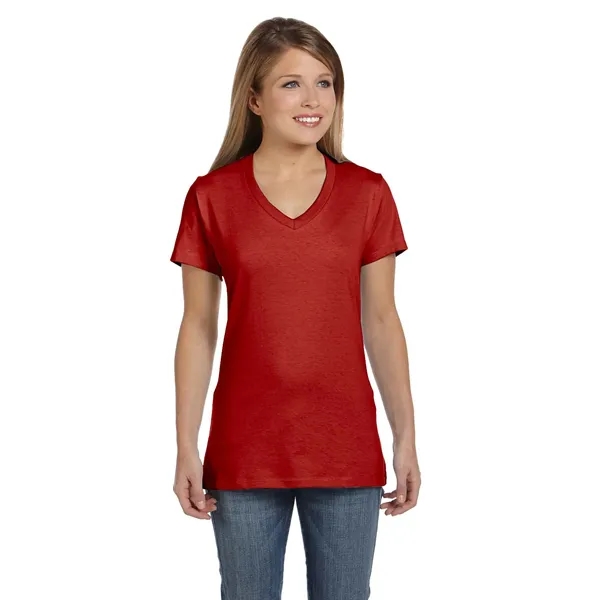 Hanes Ladies 4.5 oz.. 100% Ringspun Cotton V-Neck T-Shirt... from ASI 30208 A P Specialties / AP Specialties
