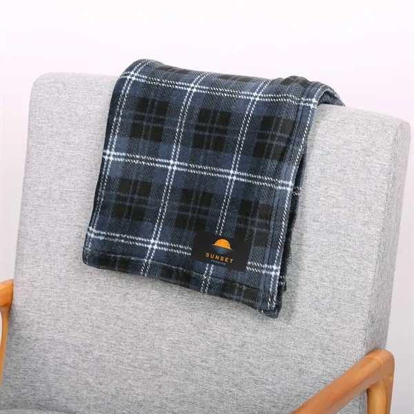 Double-sided flannel blanket made from rPET recycled material.... from ASI 61966 HPG / Beacon Promotions