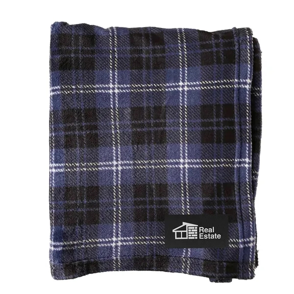Double-sided flannel blanket made from rPET recycled material.... from ASI 61966 HPG / Beacon Promotions