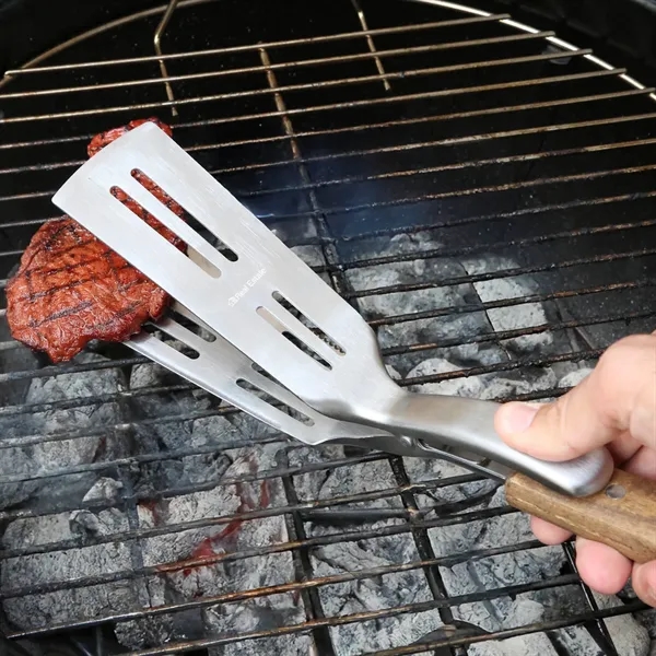 Dual stainless steel spatula/turner with bottle opener and beveled and serrated... from ASI 61966 HPG / Beacon Promotions