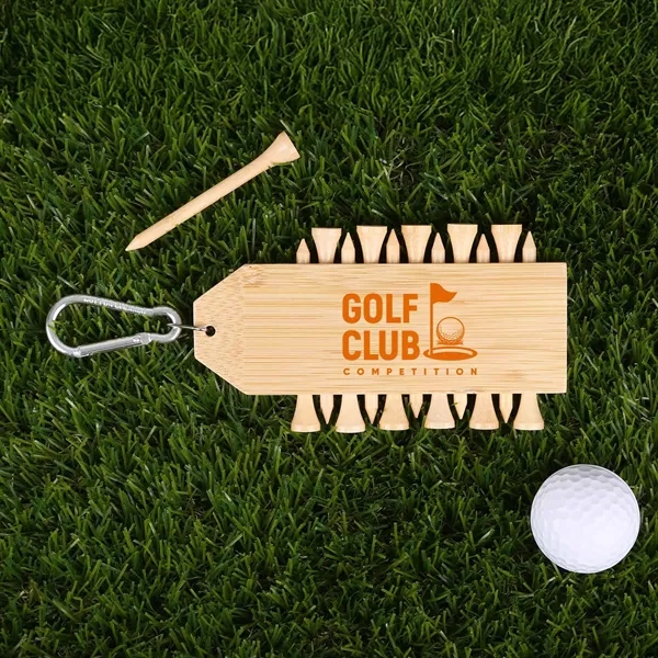 12-piece bamboo golf tee set with a metal carabiner.... from ASI 61966 HPG / Mixie