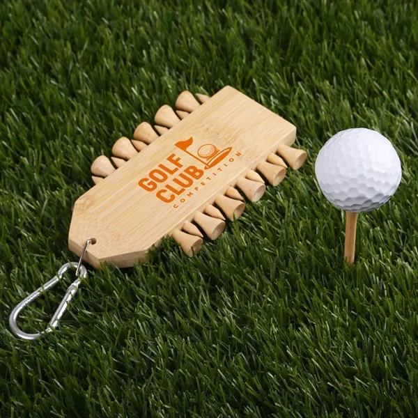 12-piece bamboo golf tee set with a metal carabiner.... from ASI 61966 HPG / Mixie