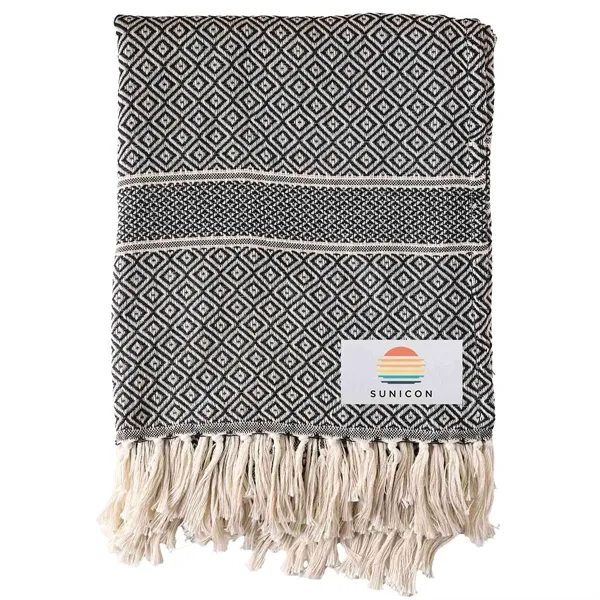 Woven throw blanket made from rPET recycled material.... from ASI 61966 HPG / Beacon Promotions