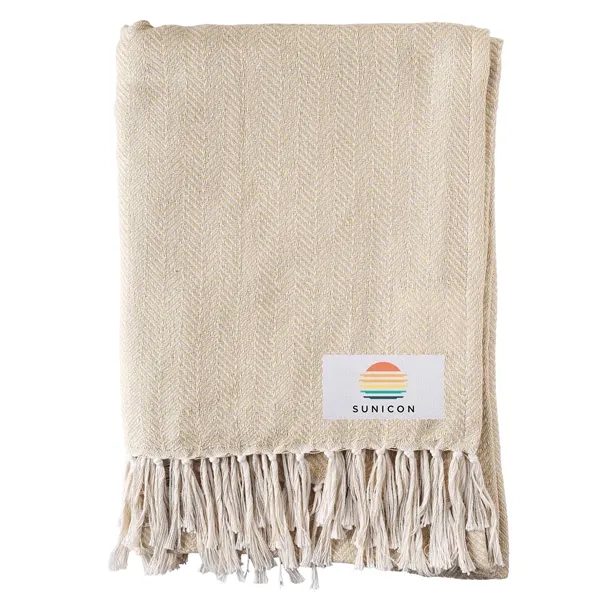 Woven throw blanket made from rPET recycled material.... from ASI 61966 HPG / Beacon Promotions