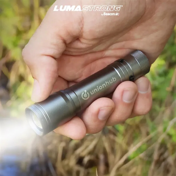Rechargeable 2-in-1 LED/COB flashlight with clip and 3-hour run time.... from ASI 61966 HPG / Beacon Promotions