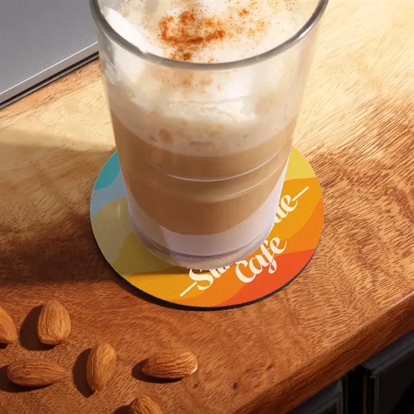 Round coaster made from recycled materials with a full color imprint.... from ASI 61966 HPG / Beacon Promotions