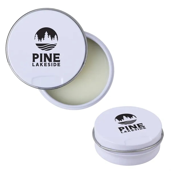 Press-to-open lip moisturizer tin with indentation on the lid.... from ASI 61966 HPG / Mixie
