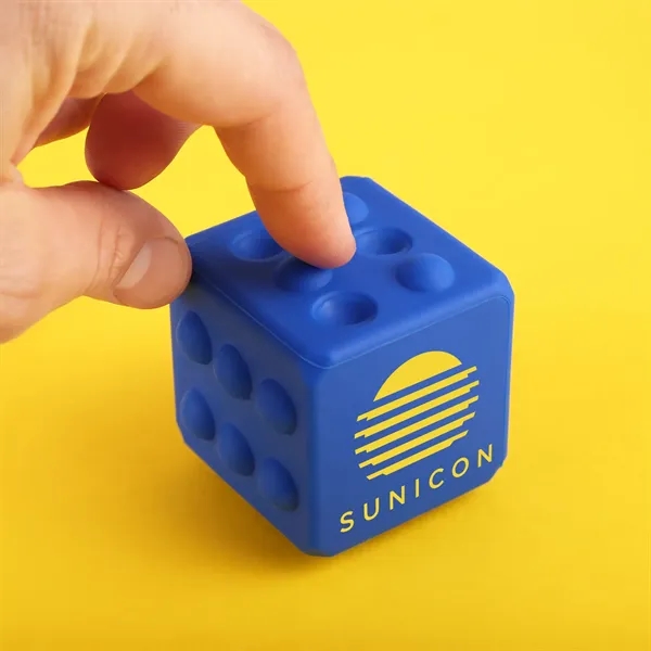 Cube-shaped stress reliever with poppable silicone bubbles.... from ASI 61966 HPG / Mixie